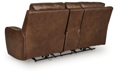 DeepWakes Power Reclining Loveseat with Console - Dark Brown Reclining Loveseat modern furniture Contempo Furniture