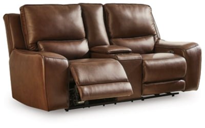 DeepWakes Power Reclining Loveseat with Console - Dark Brown Reclining Loveseat modern furniture Contempo Furniture