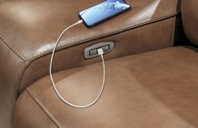 DeepWakes Power Reclining Sofa - Light Brown Reclining Sofa modern furniture Contempo Furniture