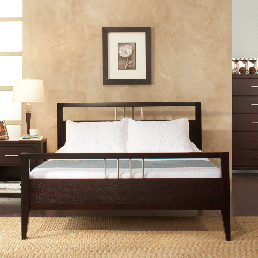 Modus Furniture Nv23F4 Nevis Wood Platform Bed In Espresso