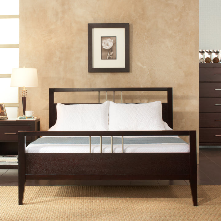 Modus Furniture Nv23F4 Nevis Wood Platform Bed In Espresso