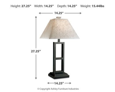 Deidra Table Lamp (Set of 2) - Black Table Lamp modern furniture Contempo Furniture