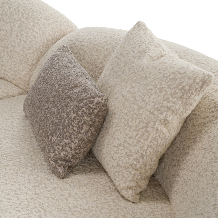 Delvan - Contemporary Beige Fabric Right Facing Chaise Sectional Sofa