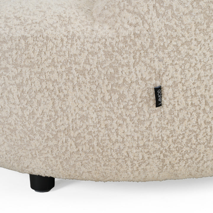 Delvan - Contemporary Beige Fabric Right Facing Chaise Sectional Sofa