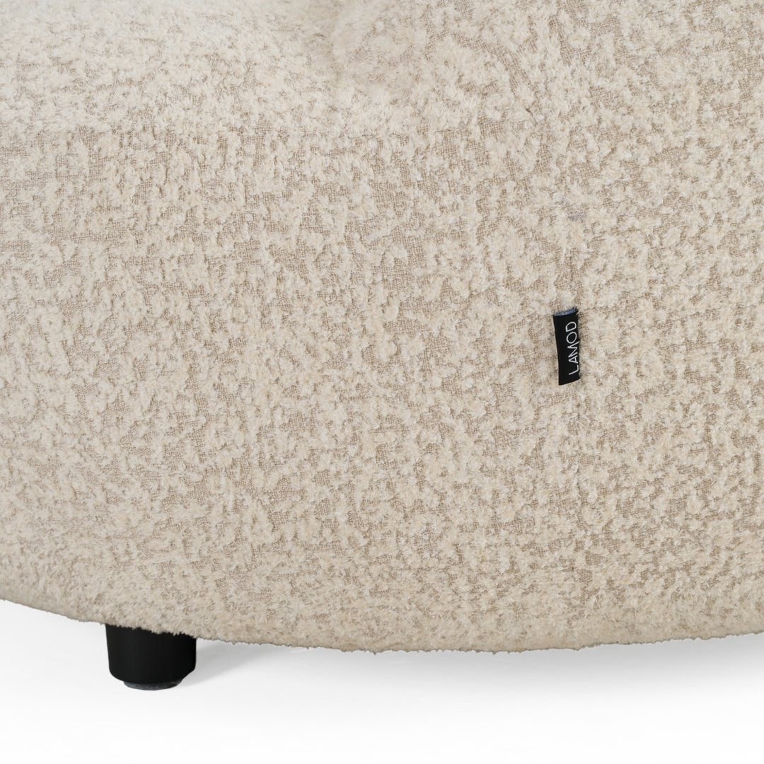 Delvan - Contemporary Beige Fabric Right Facing Chaise Sectional Sofa