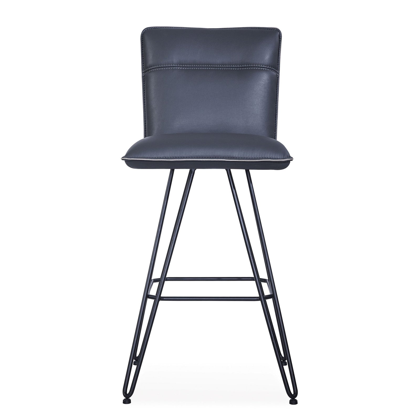 Demi Hairpin Leg Swivel Bar Stool in Cobalt (Set of 2) Bar Stool modern furniture Contempo Furniture