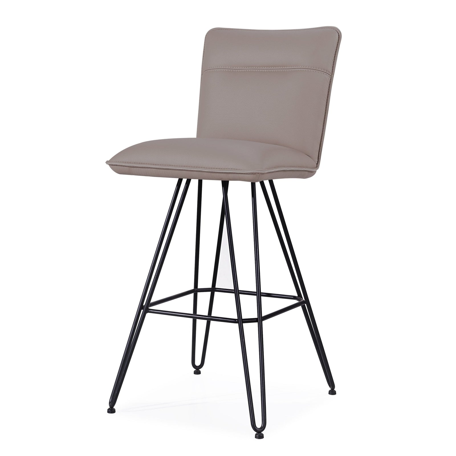 Demi Hairpin Leg Swivel Bar Stool in Taupe (Set of 2) Bar Stool modern furniture Contempo Furniture