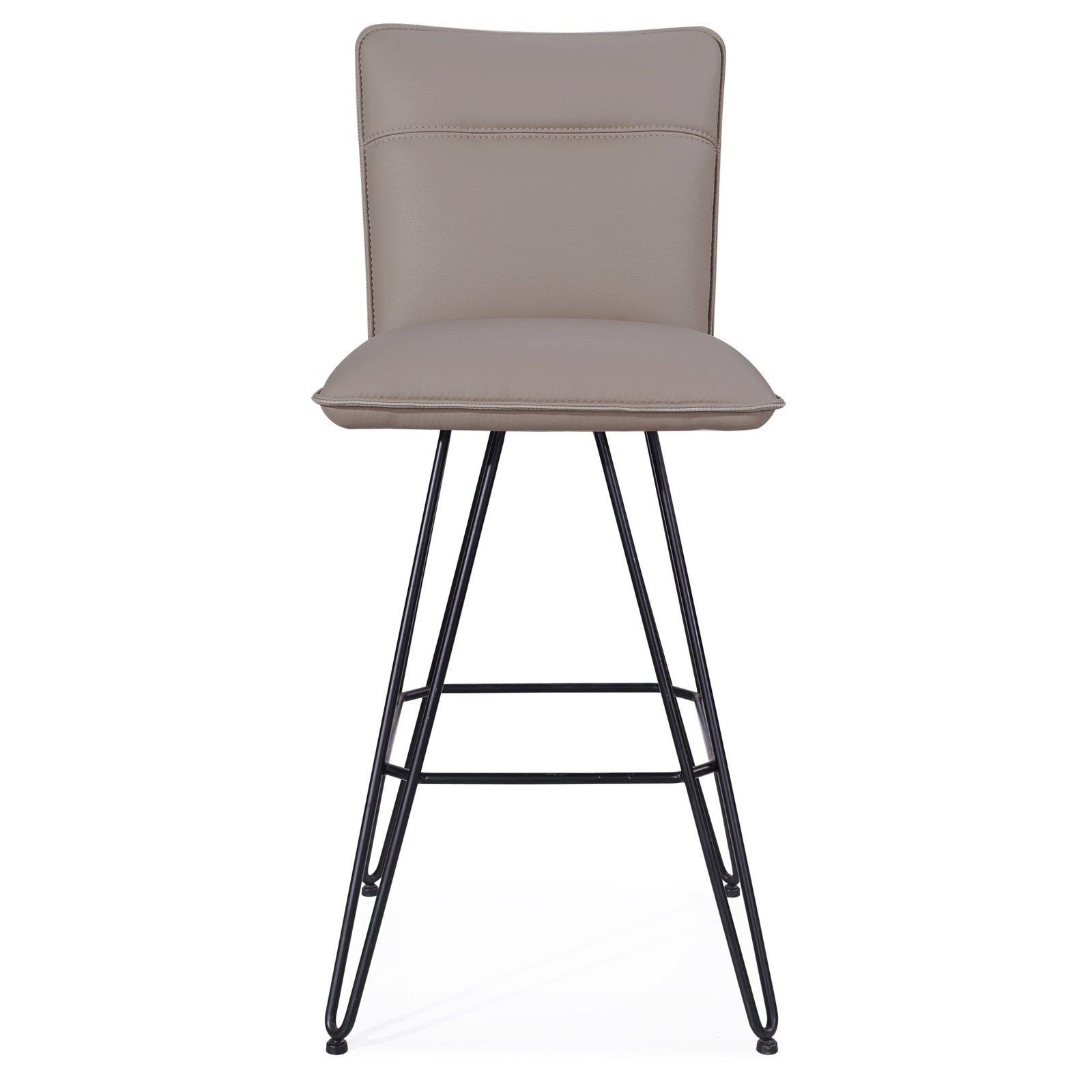 Demi Hairpin Leg Swivel Bar Stool in Taupe (Set of 2) Bar Stool modern furniture Contempo Furniture