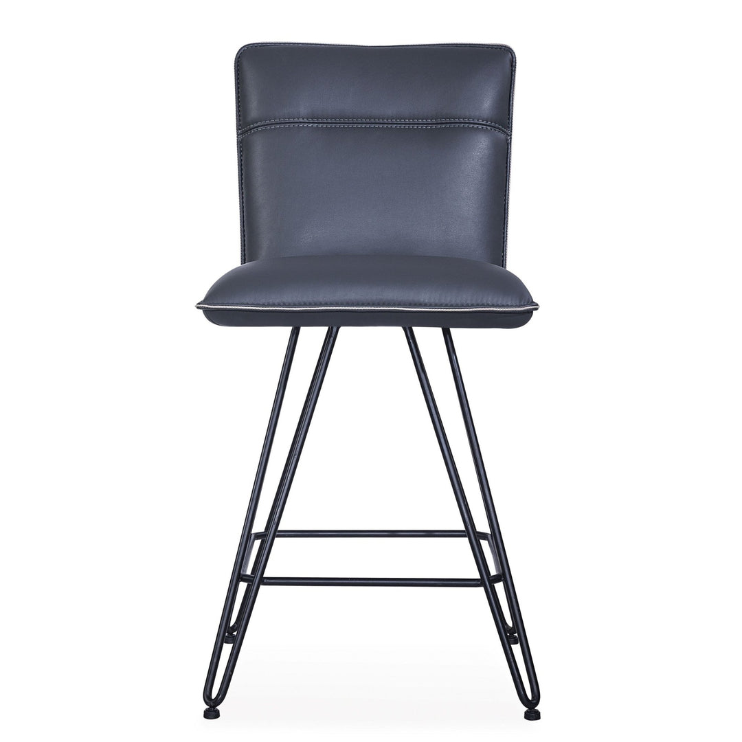 Demi Hairpin Leg Swivel Counter Stool in Cobalt (Set of 2) Counter Stool modern furniture Contempo Furniture