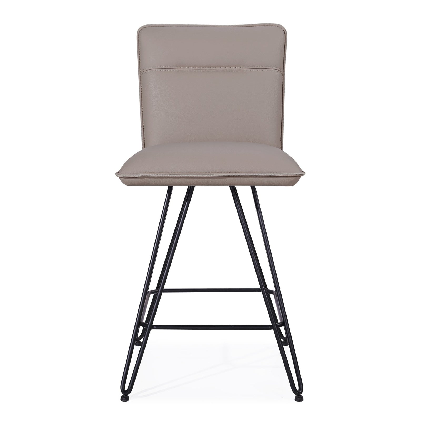 Demi Hairpin Leg Swivel Counter Stool in Taupe (Set of 2) Counter Stool modern furniture Contempo Furniture