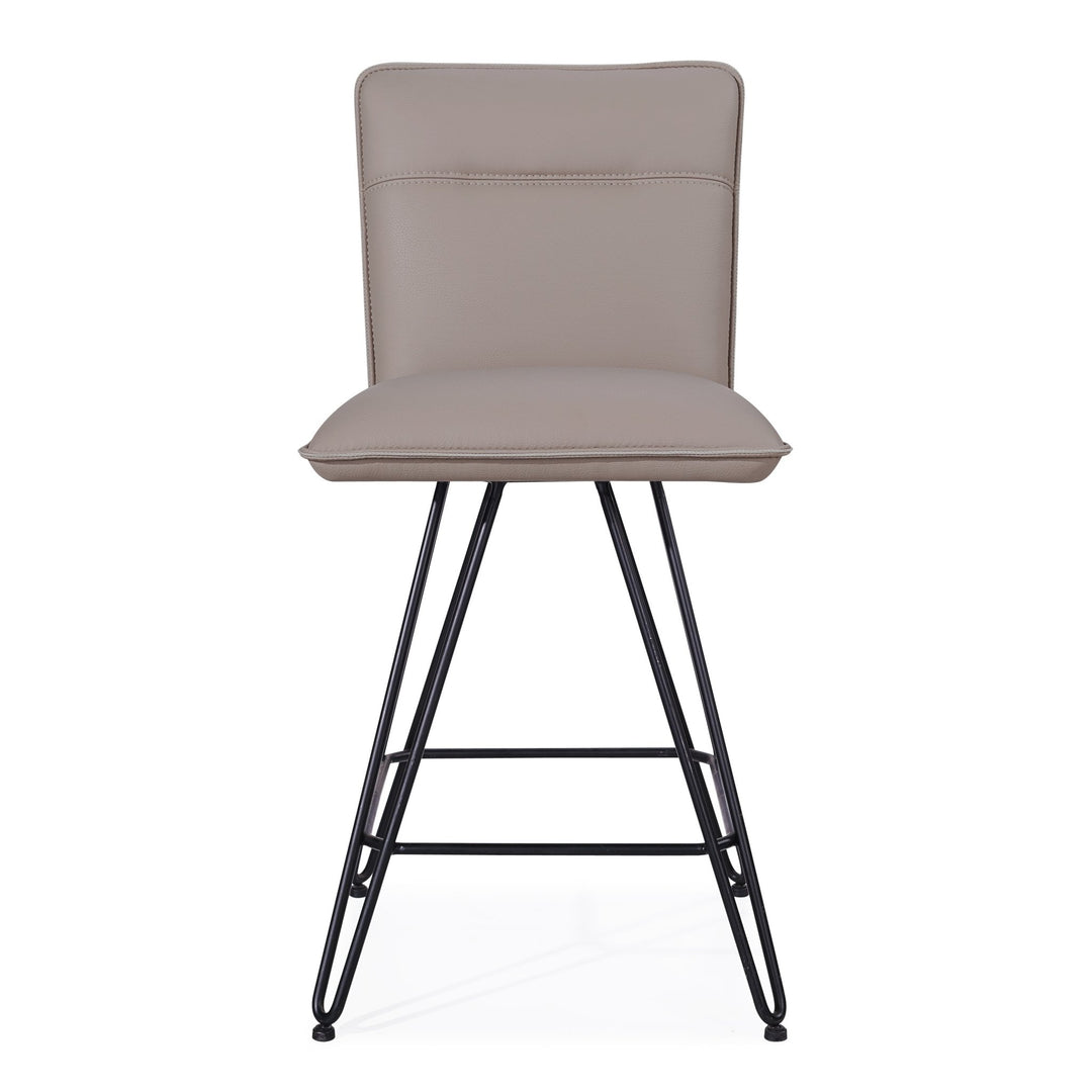 Demi Hairpin Leg Swivel Counter Stool in Taupe (Set of 2) Counter Stool modern furniture Contempo Furniture