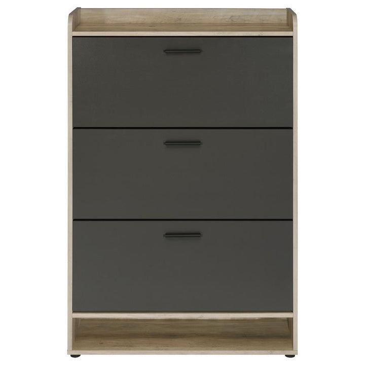 Denia - 3 - Tier Engineered Wood Shoe Cabinet - Gray Shoe Cabinet modern furniture Contempo Furniture