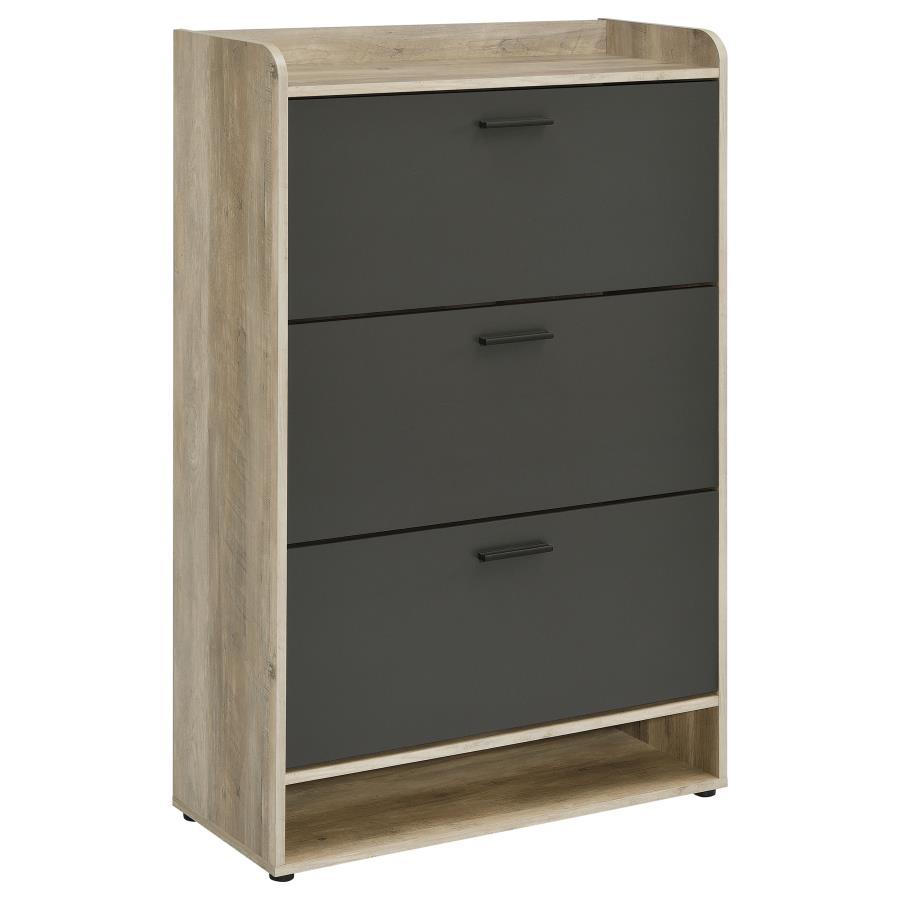 Denia - 3 - Tier Engineered Wood Shoe Cabinet - Gray Shoe Cabinet modern furniture Contempo Furniture