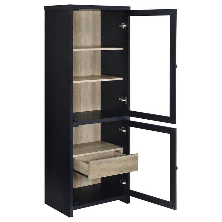 Denison - 3 Piece Entertainment Center 79" TV Stand - Black Entertainment Centers modern furniture Contempo Furniture
