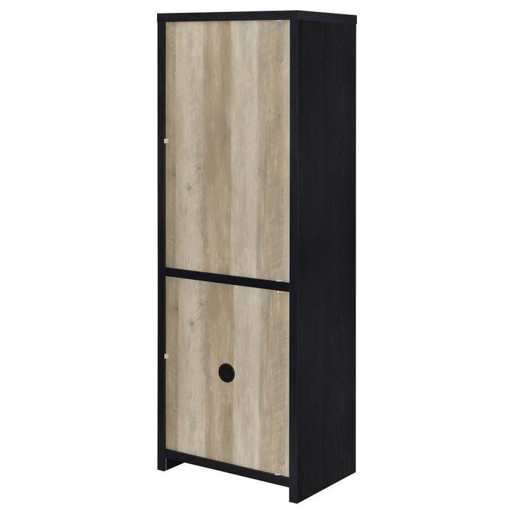Denison - 67" 2 - Door Media Tower Storage Cabinet - Black Piers modern furniture Contempo Furniture