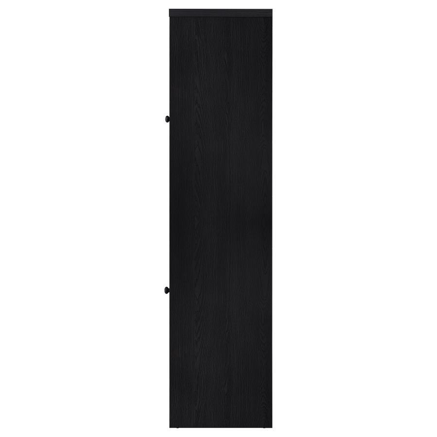 Denison - 67" 2 - Door Media Tower Storage Cabinet - Black Piers modern furniture Contempo Furniture