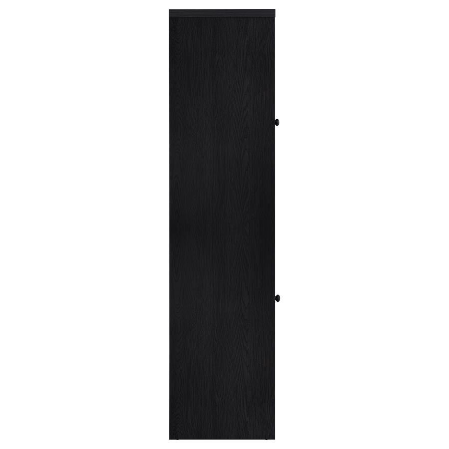Denison - 67" 2 - Door Media Tower Storage Cabinet - Black Piers modern furniture Contempo Furniture
