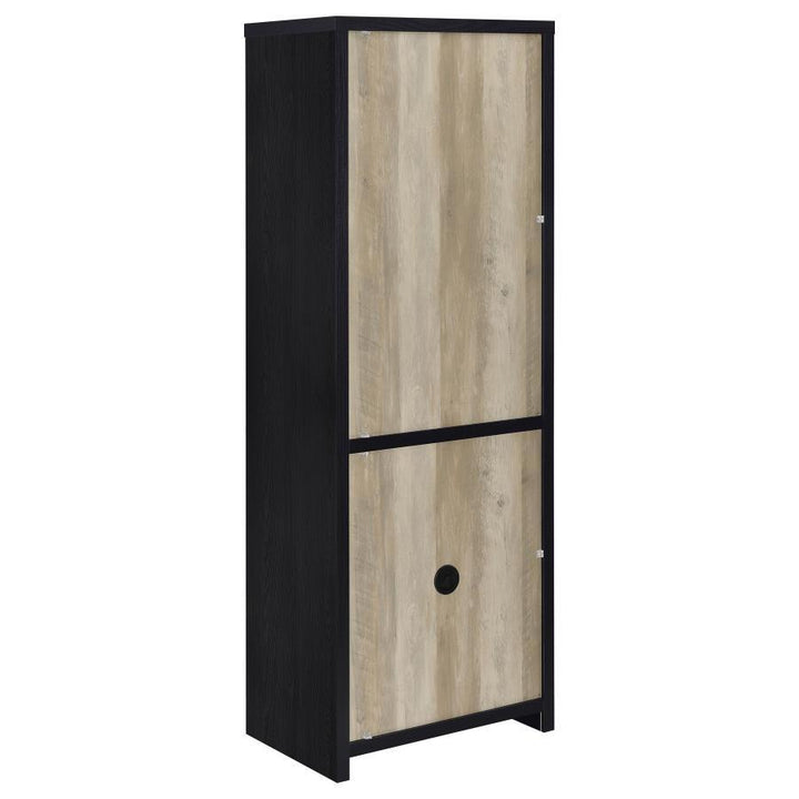 Denison - 67" 2 - Door Media Tower Storage Cabinet - Black Piers modern furniture Contempo Furniture