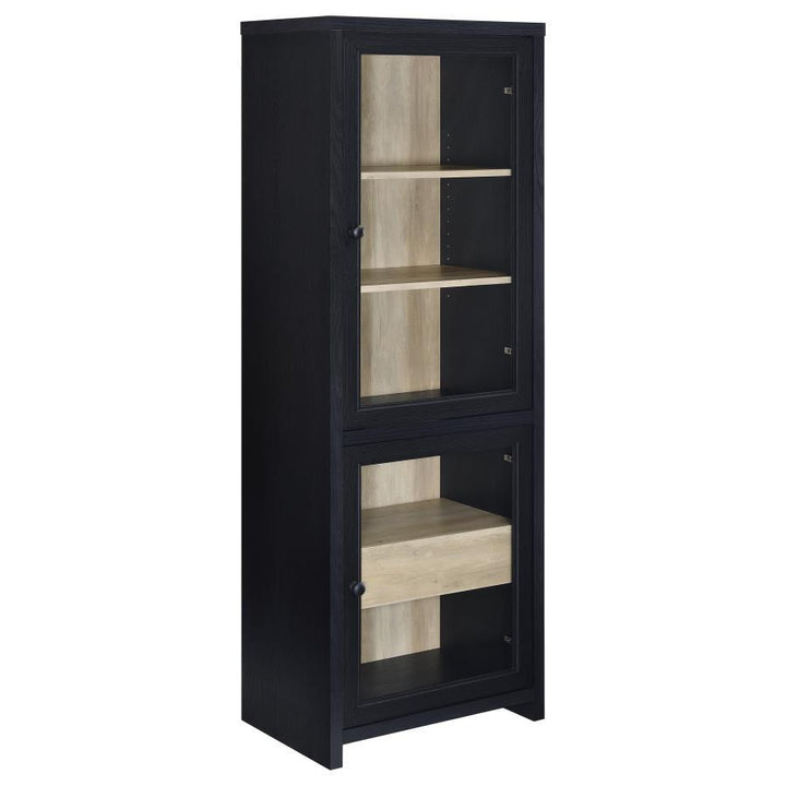 Denison - 67" 2 - Door Media Tower Storage Cabinet - Black Piers modern furniture Contempo Furniture