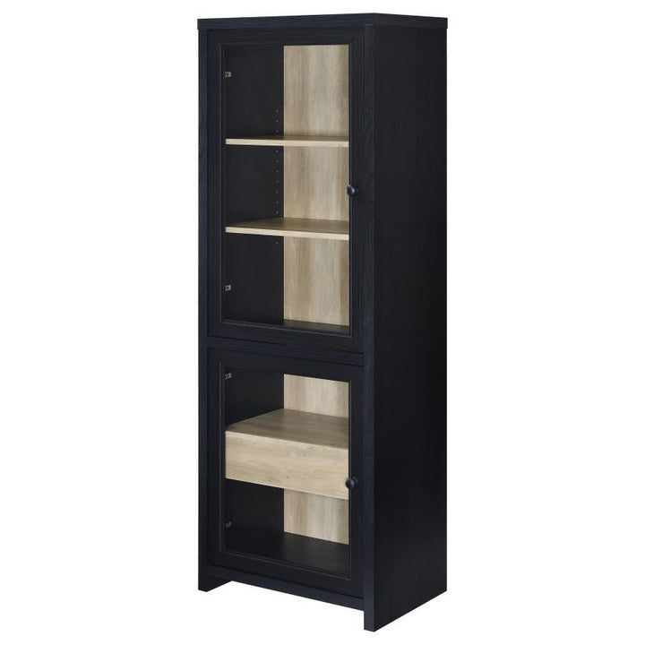 Denison - 67" 2 - Door Media Tower Storage Cabinet - Black Piers modern furniture Contempo Furniture