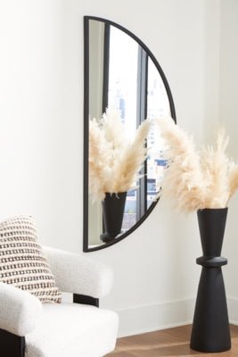 Denlow Accent Mirror - Black Accent Mirror modern furniture Contempo Furniture