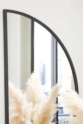 Denlow Accent Mirror - Black Accent Mirror modern furniture Contempo Furniture