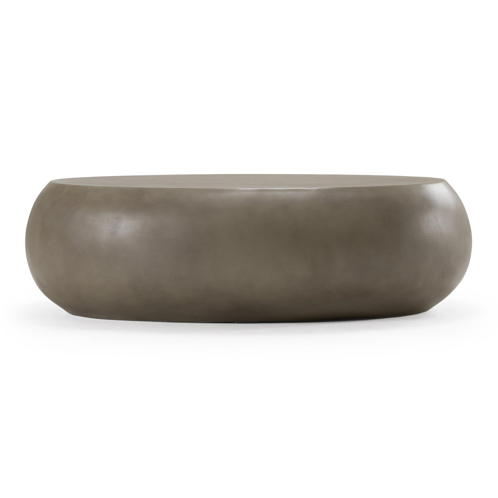 Denny - Modern Grey Concrete Large Oval Coffee Table