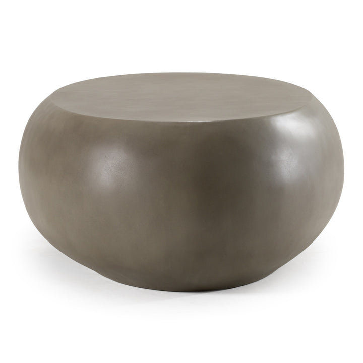 Denny  Modern Grey Concrete Large Oval Coffee Table