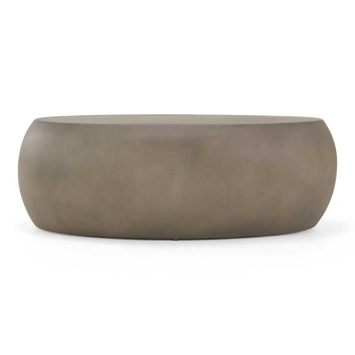 Denny - Modern Grey Fiberform Oval Coffee Table