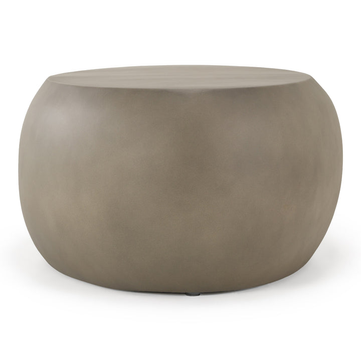 Denny - Modern Grey Fiberform Oval Coffee Table