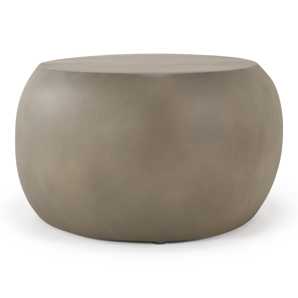 Denny - Modern Grey Fiberform Oval Coffee Table