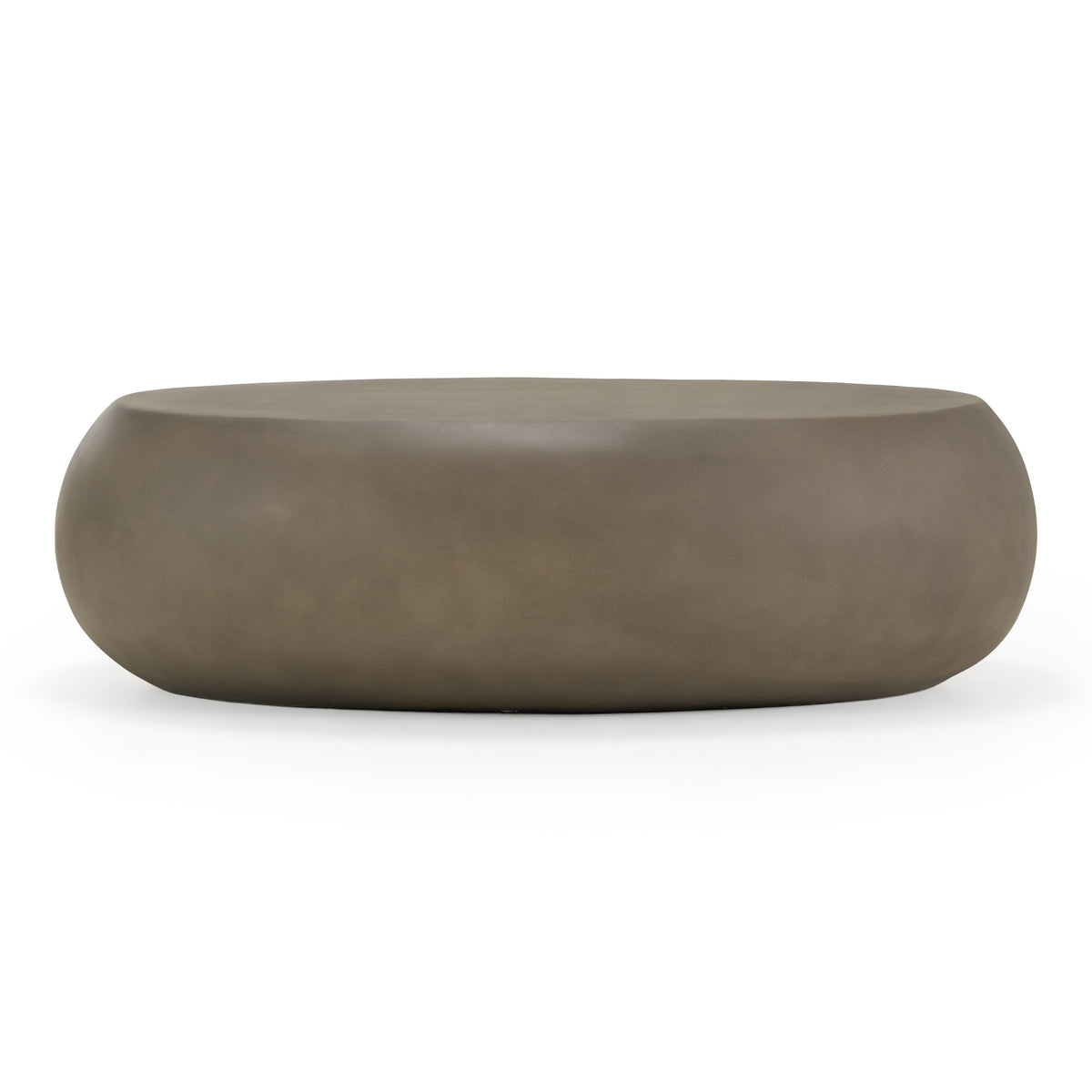 Denny - Modern Grey Fiberform Large Oval Coffee Table