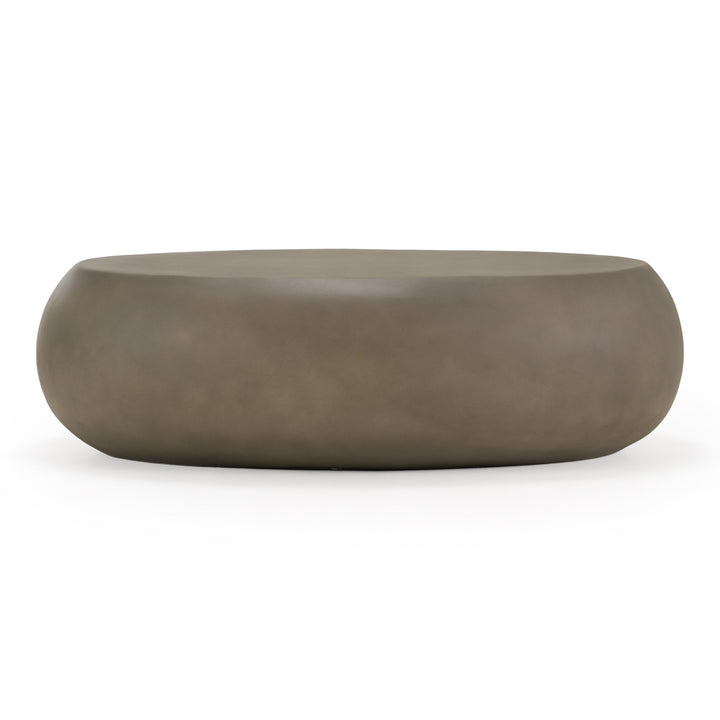 Denny - Modern Grey Fiberform Large Oval Coffee Table