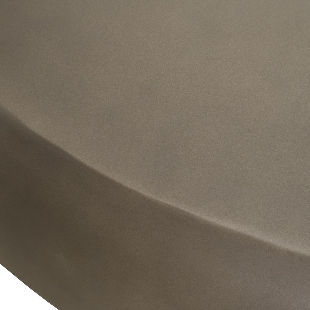 Denny - Modern Grey Fiberform Large Oval Coffee Table