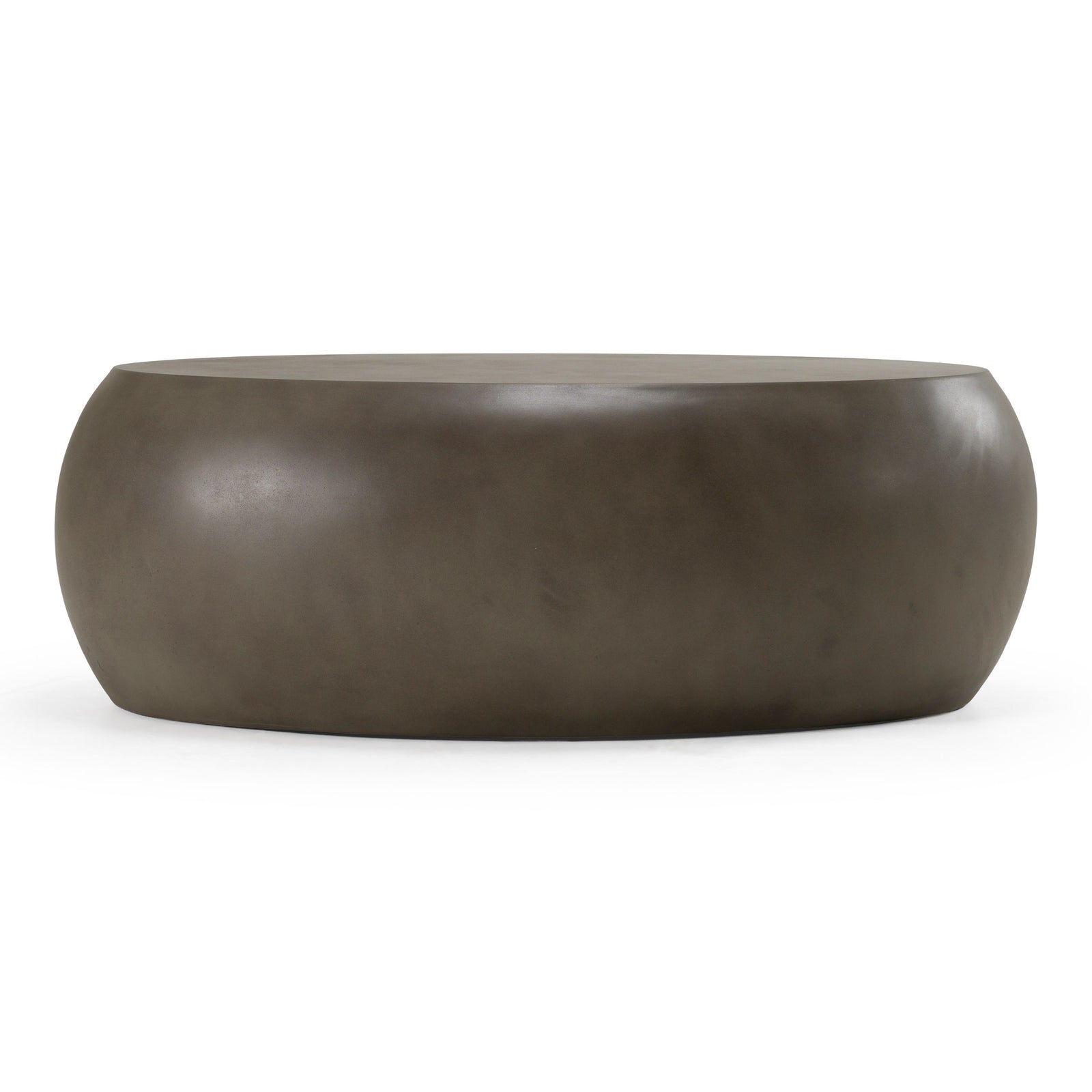 Denny - Modern Grey Concrete Oval Coffee Table