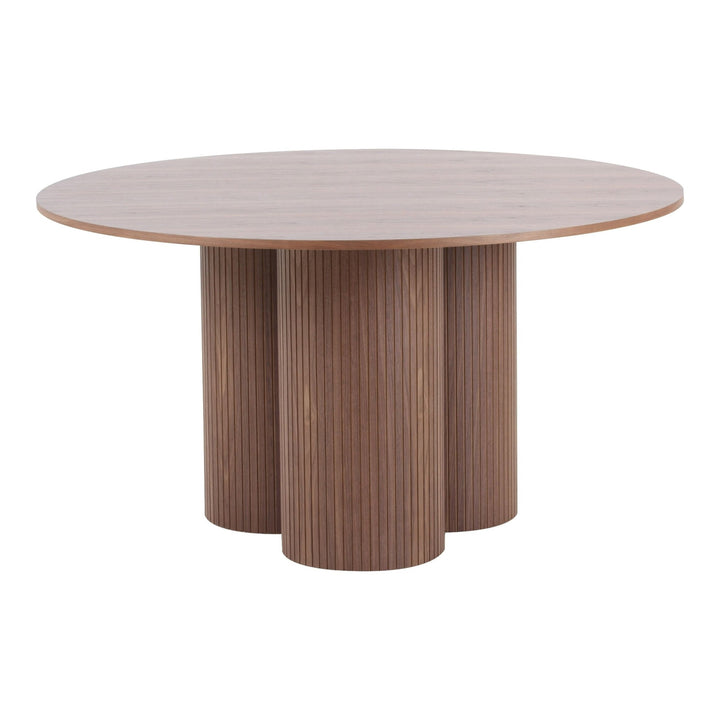 Depew - Mid-Century Modern Walnut Round Dining Table