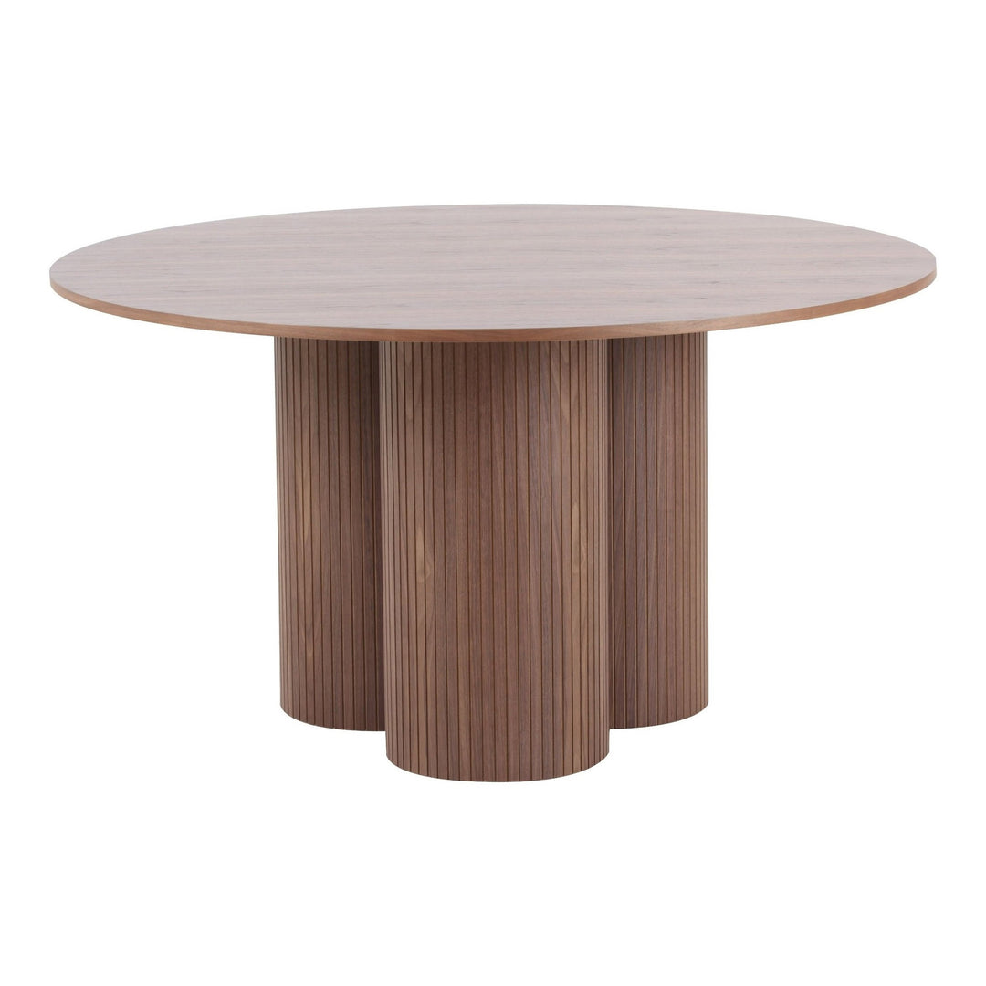 Depew - Mid-Century Modern Walnut Round Dining Table