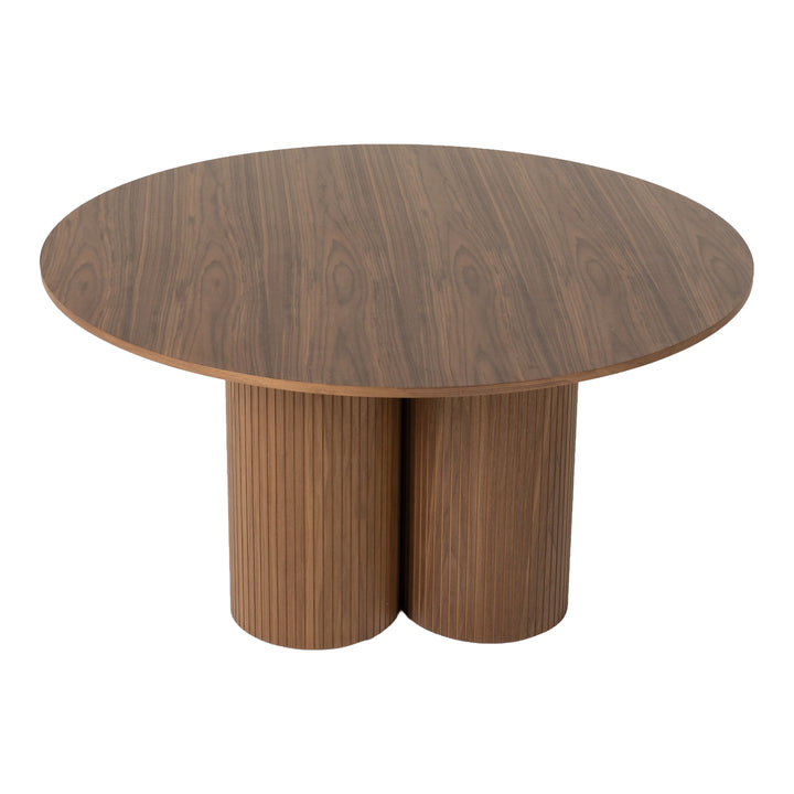 Depew - Mid-Century Modern Walnut Round Dining Table