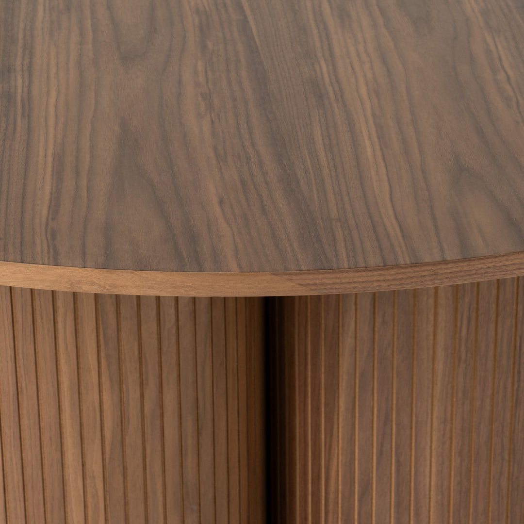 Depew - Mid-Century Modern Walnut Round Dining Table