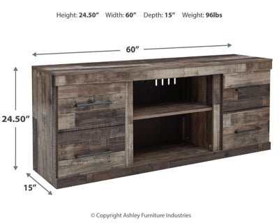 Derekson 60" TV Stand - Dark Gray TV Stand modern furniture Contempo Furniture