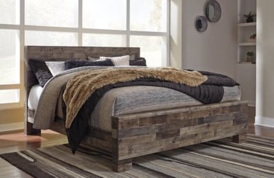 Derekson King Panel Headboard - Dark Gray Panel Headboards modern furniture Contempo Furniture