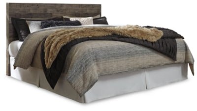 Derekson King Panel Headboard - Dark Gray Panel Headboards modern furniture Contempo Furniture