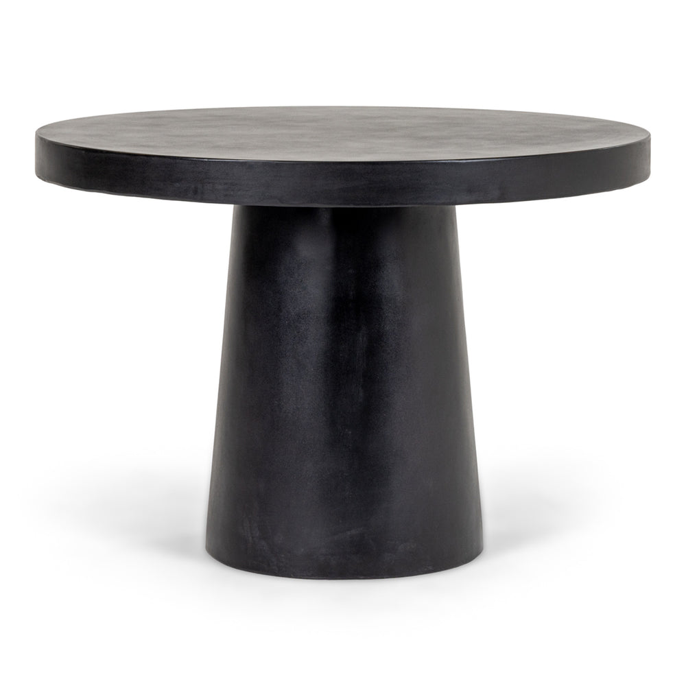 Desoto - Modern Black Concrete Round Dining Table