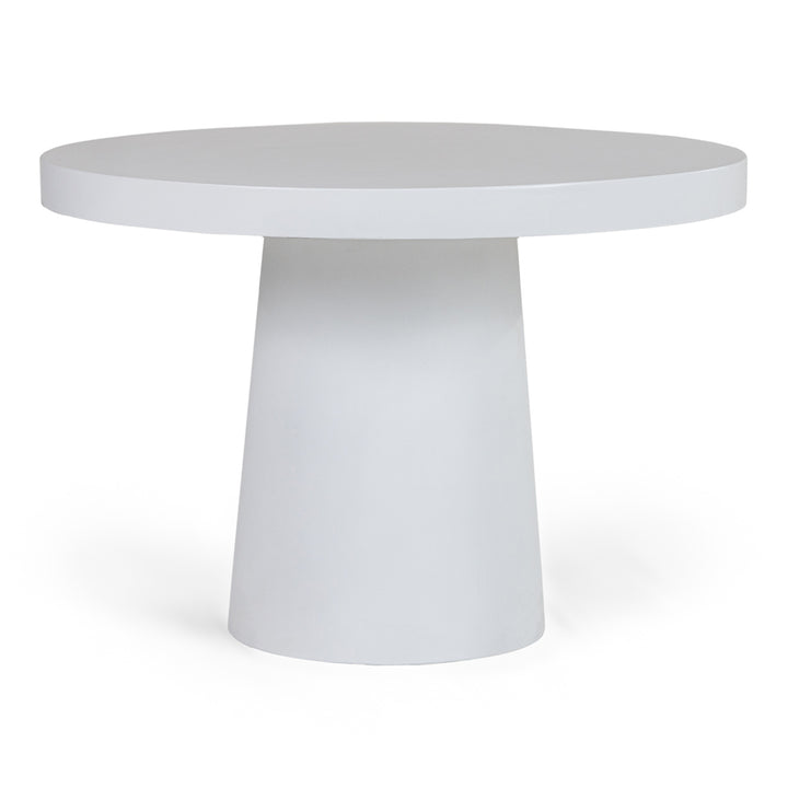 Desoto - Modern White Concrete Round Dining Table