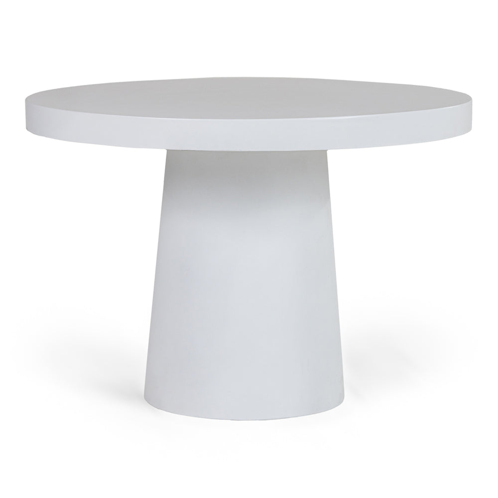Desoto - Modern White Concrete Round Dining Table