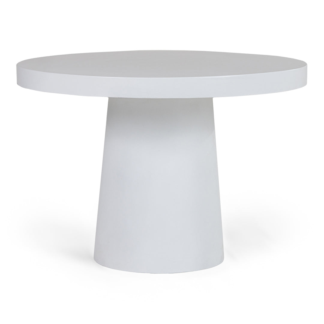Desoto - Modern White Concrete Round Dining Table