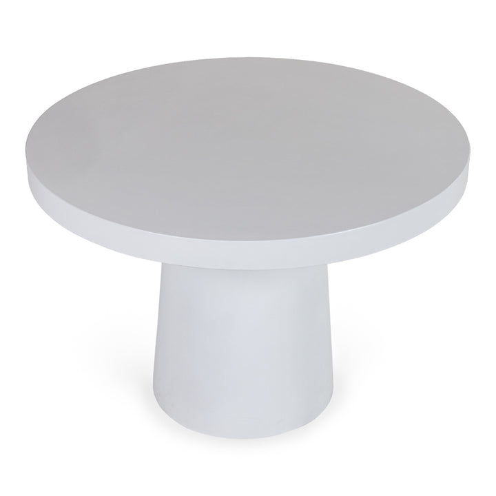 Desoto - Modern White Concrete Round Dining Table