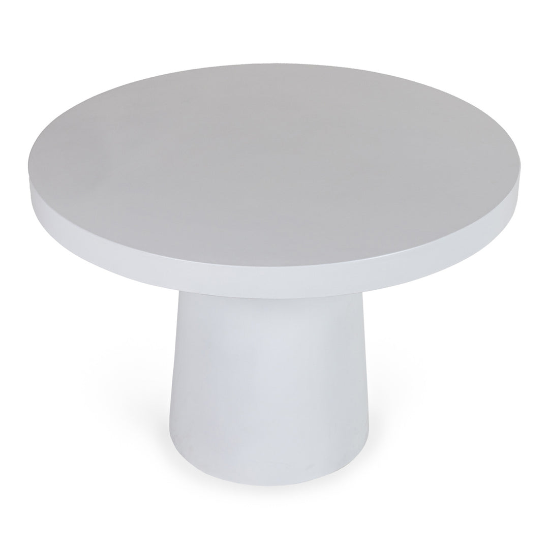 Desoto - Modern White Concrete Round Dining Table