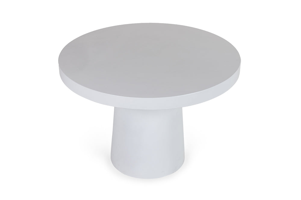 Desoto - Modern White Concrete Round Dining Table - View 4