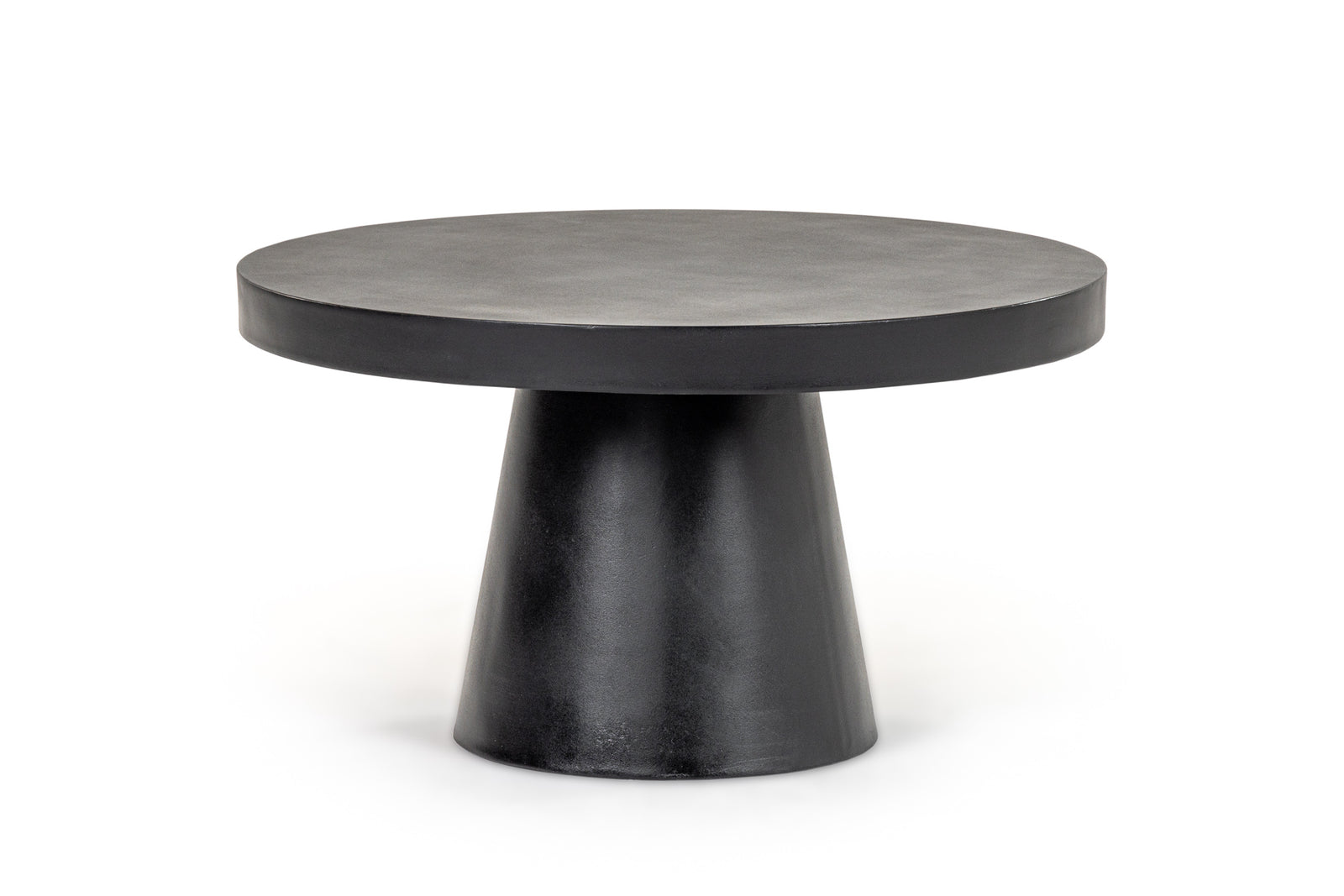 Desoto - Modern Black Concrete Round Coffee Table
